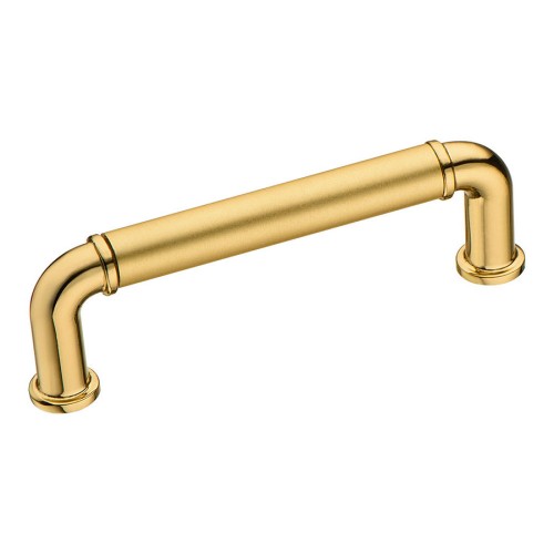 Ручка скоба 4681 0096 GL-BB цвет глянцевое, матовое золото длина 110 мм, крепление 96 мм 