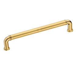 Ручка скоба 4681 0160 GL-BB цвет глянцевое, матовое золото длина 175 мм, крепление 160 мм 