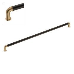 Ручка скоба 4681 0416 GB-AL6 цвет матовая латунь, черный длина 440 мм, крепление 416 мм 