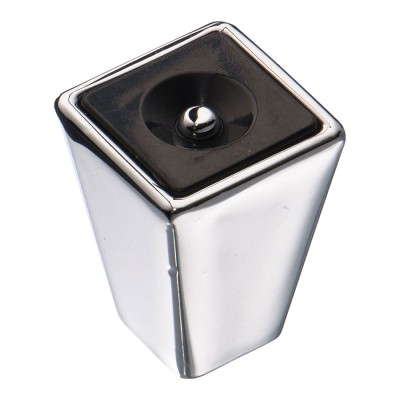 Ручка кнопка 473025MP02 цвет глянцевый хром, черный пластик ширина 20 мм