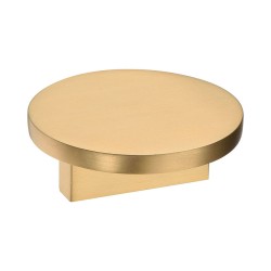 Ручка кнопка круглая 7207 0060 GB-GB цвет матовая латунь диаметр 60 мм, крепление 32 мм