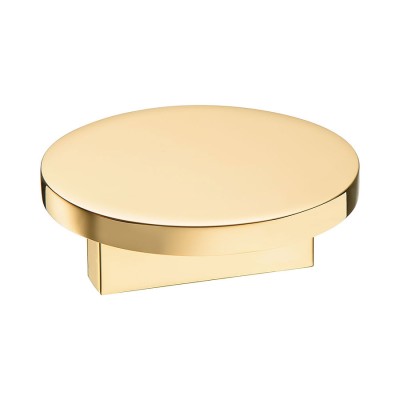 Ручка кнопка круглая 7207 0060 GL-GL цвет глянцевое золото диаметр 60 мм, крепление 32 мм