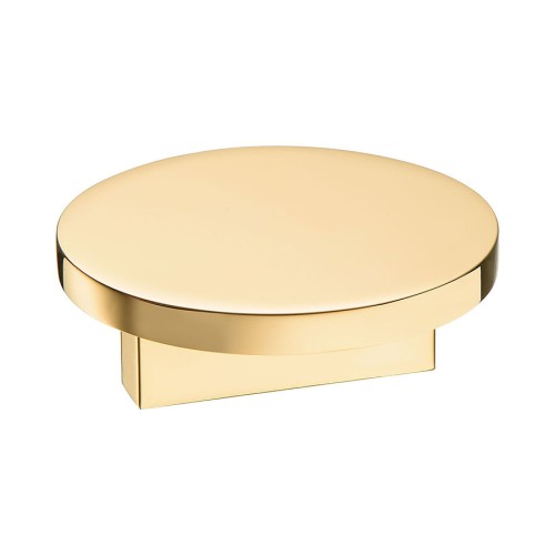 Ручка кнопка круглая 7207 0060 GL-GL цвет глянцевое золото диаметр 60 мм, крепление 32 мм