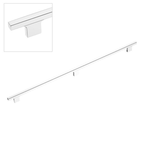 Ручка рейлинг 8080.0492.032 цвет полированный алюминий длина 556 мм, крепление 492 мм