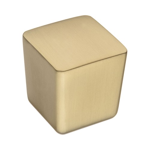 Ручка кнопка квадратная 8151-020 цвет матовая латунь ширина 25 мм 