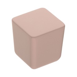 Ручка модерн кнопка квадратная 8151-681 PINK цвет розовый матовый ширина 25 мм 