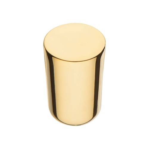 Ручка кнопка цилиндр 8162-100 цвет глянцевое золото диаметр 15 мм