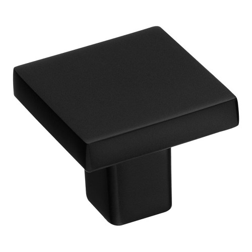 Ручка кнопка квадратная 82-Matt Black цвет черный матовый ширина 30 мм 