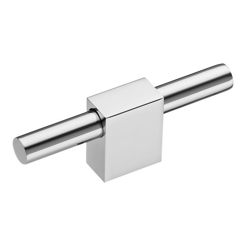 Ручка кнопка Т-образная 8964 0100 CR-CR цвет глянцевый хром длина 100 мм, крепление 16 мм 