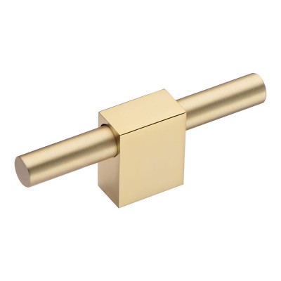 Ручка модерн кнопка Т-образная 8964 0100 GL-BB цвет глянцевое / матовое золото длина 100 мм крепление 16 мм Ручка модерн кнопка Т-образная 8964 0100 GL-BB цвет глянцевое / матовое золото длина 100 мм крепление 16 мм