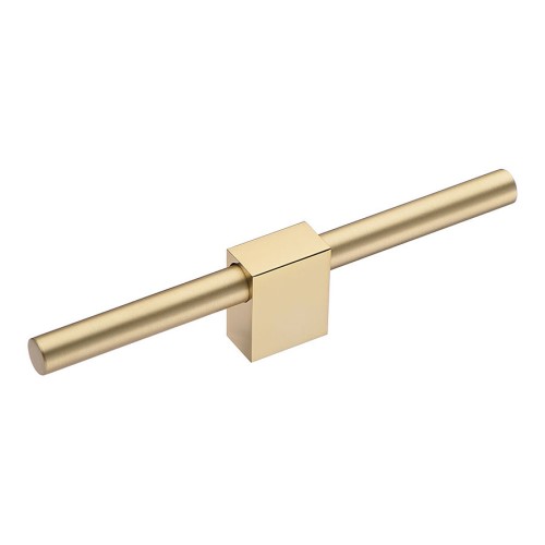 Ручка кнопка Т-образная 8964 0170 GL-BB цвет глянцевое / матовое золото длина 170 мм, крепление 16 мм 