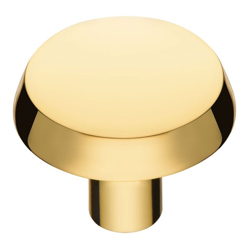 Ручка кнопка круглая 90-Gold цвет глянцевое золото диаметр 30 мм  