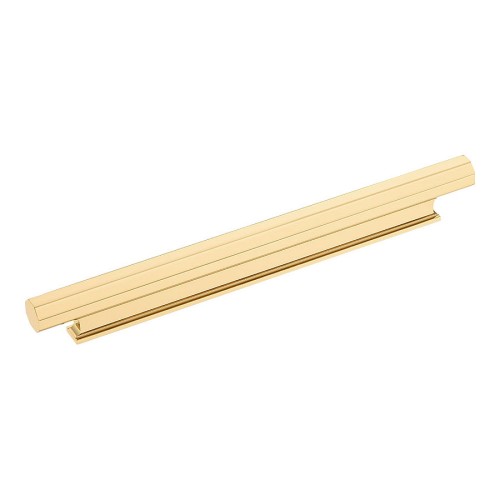 Ручка скоба 9332 0160 GL цвет глянцевое золото длина 216 мм, крепление 160 мм 