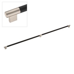 Ручка рейлинг 9401-346 никель, черное дерево длина 996 мм, крепление 960 мм