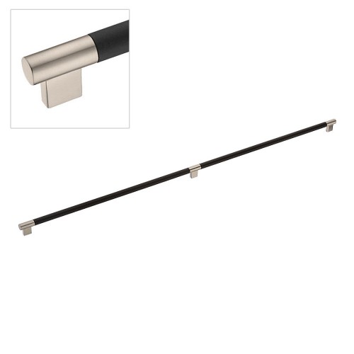 Ручка рейлинг 9401-346 никель, черное дерево длина 996 мм, крепление 960 мм