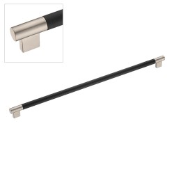 Ручка рейлинг 9402-346 никель, черное дерево длина 516 мм, крепление 480 мм