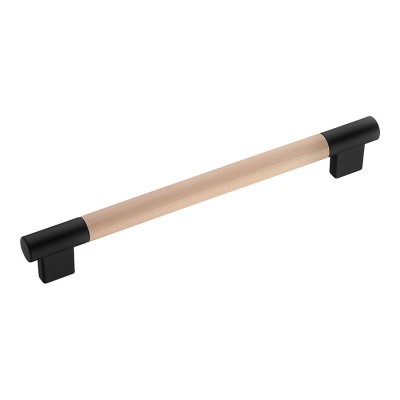 Ручка рейлинг 9404-617 цвет черный, натуральное дерево длина 228 мм, крепление 192 мм