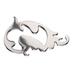 Ручка кнопка фигурная AG264/DX цвет глянцевый хром длина 76 мм 