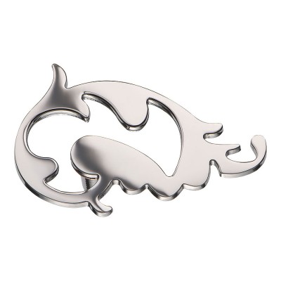 Ручка кнопка фигурная AG264/DX цвет глянцевый хром длина 76 мм 