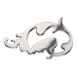 Ручка кнопка фигурная AG264/SX цвет глянцевый хром длина 76 мм