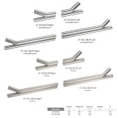 Ручка скоба AT 103.32.07 right ATIPICA цвет глянцевый хром длина 70 мм, крепление 32 мм