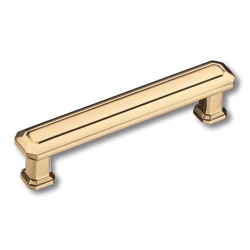 Ручка скоба 1101 096MP11 цвет глянцевое золото длина 115 мм, крепление 96 мм