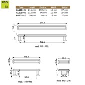 Ручка модерн кнопка 4101 016MP02 цвет глянцевый хром ширина 59 мм