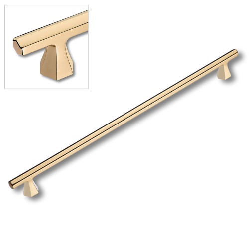 Ручка скоба 1108 320MP11 цвет глянцевое золото длина 370 мм, крепление 320 мм