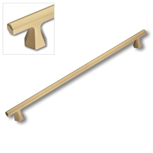 Ручка скоба 1108 320MP35 цвет матовая латунь длина 370 мм, крепление 320 мм