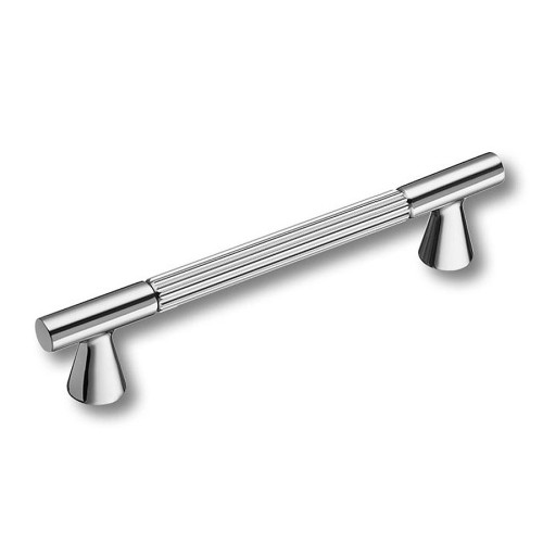 Ручка скоба 1119 128MP02 цвет глянцевый хром длина 168 мм, крепление 128 мм