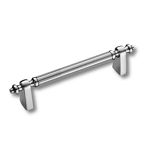 Ручка скоба 1121 128MP02 цвет глянцевый хром длина 167 мм, крепление 128 мм