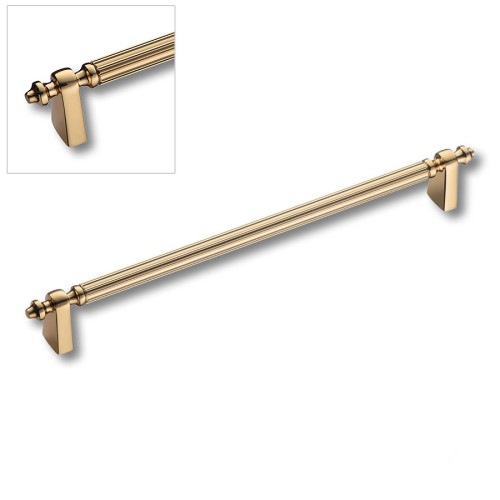 Ручка скоба 1121 256MP11 цвет глянцевое золото длина 295 мм, крепление 256 мм