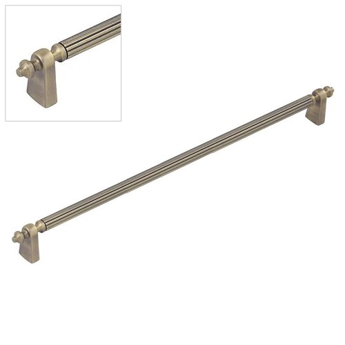 Ручка скоба 1121 320MP30 матовая античная латунь длина 359 мм, крепление 320 мм