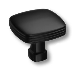 Ручка модерн кнопка 12-Matt Black цвет черный матовый ширина 35 мм