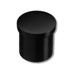 Ручка модерн кнопка 1415 0022 AL6 цвет черный матовый диаметр 22 мм
