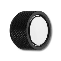 Ручка модерн кнопка 1447 0040 AL6-PN цвет черный / глянцевый никель диаметр 40 мм