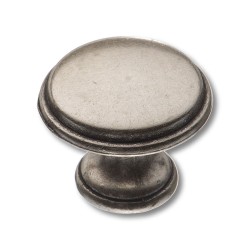 Ручка модерн кнопка 15.330.29.16 цвет античное серебро диаметр 29 мм 