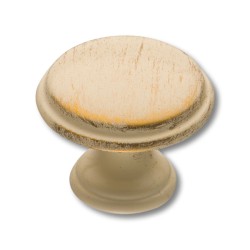 Ручка модерн кнопка 15.330.29.20 цвет слоновая кость с золотом диаметр 29 мм 