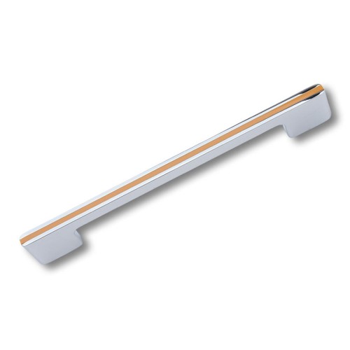 Ручка скоба 182160MP02PL18 цвет глянцевый хром / бежевый длина 182 мм, крепление 160 мм