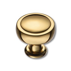Ручка модерн кнопка 1915 0032 GL цвет глянцевое золото диаметр 32 мм 
