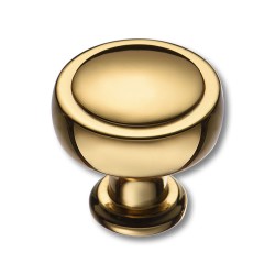 Ручка модерн кнопка 1915 0038 GL цвет глянцевое золото диаметр 38 мм