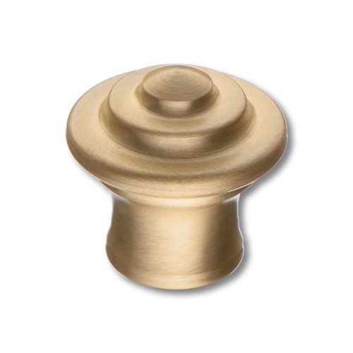 Ручка кнопка круглая 1934 0026 BB цвет брашированная латунь диаметр 26 мм