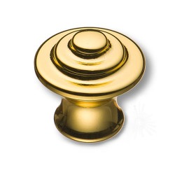 Ручка модерн кнопка круглая 1934 0026 GL цвет глянцевое золото диаметр 26 мм 