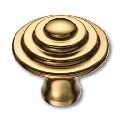 Ручка модерн кнопка круглая 1935 0038 GL цвет глянцевое золото диаметр 38 мм