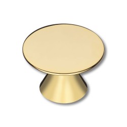Ручка модерн кнопка круглая 2880-100 цвет глянцевое золото диаметр 60 мм