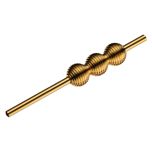 Ручка скоба 3041 0190 Gold PETRA цвет глянцевое золото длина 190 мм, крепление 32 мм