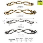 Ручка модерн скоба 310160MP10 цвет античная бронза длина 170 мм 
