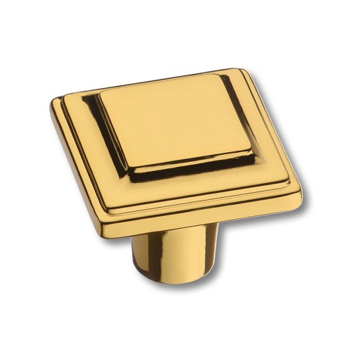 Ручка кнопка 3305 0008 GL цвет глянцевое золото ширина 30 мм