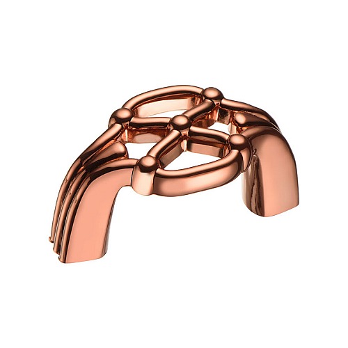 Ручка кнопка-скоба 357032MP51 цвет розовый длина 44 мм, крепление 32 мм