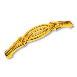 Ручка модерн скоба 360128MP11 цвет глянцевое золото длина 140 мм 